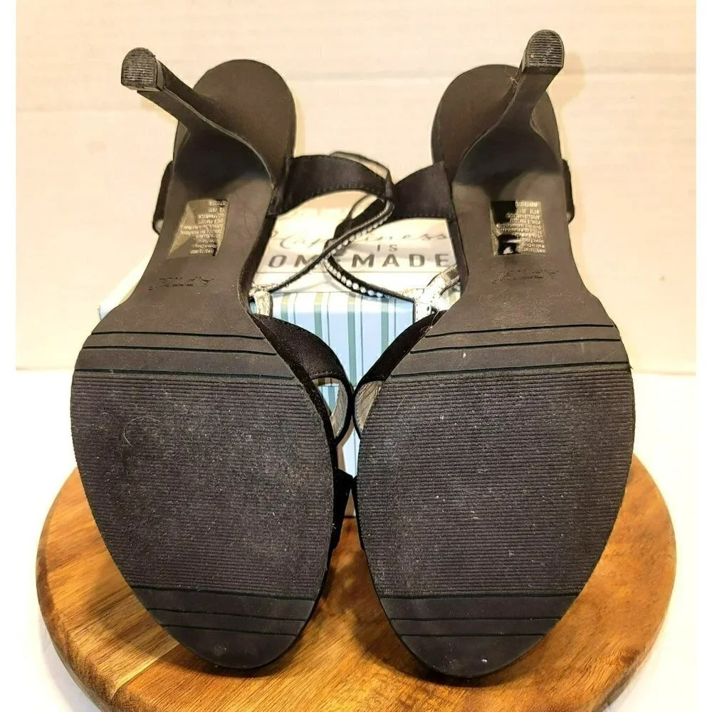 Formal Heels Apt. 9 Black with Rhinestones - Size 10